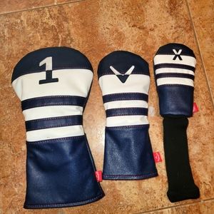 COPY - Callaway Golf Vintage look HYBRID Headcovers COLOR is BLUE